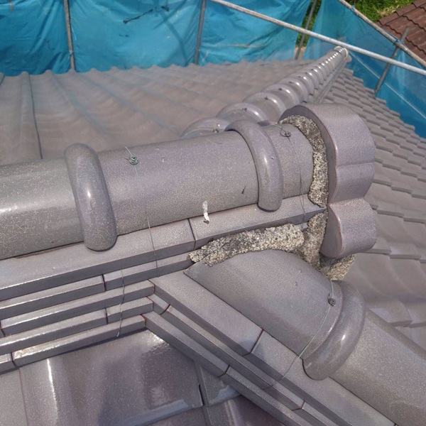 横須賀市外壁塗装・漆喰工事②劣化した漆喰の詰め直し工事を行いました (3)